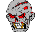 Disegno Zombie pitturato su ELEKTRA