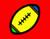 Disegno Pallone da calcio americano II pitturato su laurague