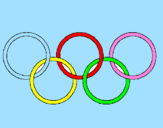 Disegno Anelli dei giochi olimpici  pitturato su Daniele