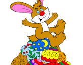 Disegno Coniglio di Pasqua pitturato su Paolo