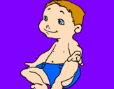 Disegno Bebè II pitturato su irene la commare