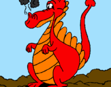 Disegno Drago   pitturato su dragon