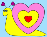 Disegno Lumachina cuore  pitturato su SOFIA  SEVERINI