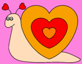Disegno Lumachina cuore  pitturato su gaia  munaretto
