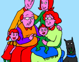 Disegno Famiglia pitturato su CRISTIAN