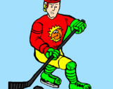 Disegno Giocatore di hockey su ghiaccio pitturato su LORY