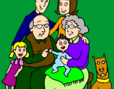 Disegno Famiglia pitturato su Ilaria