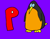 Disegno Pinguino pitturato su emma