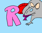 Disegno Ratto pitturato su Rebecca