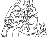 Disegno Famiglia pitturato su karen
