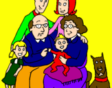 Disegno Famiglia pitturato su anna pellizz