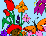 Disegno Fauna e Flora pitturato su jasdeep
