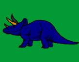 Disegno Triceratops  pitturato su chiara