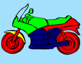 Disegno Motocicletta  pitturato su  BDXGBHàòT