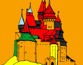 Disegno Castello medievale  pitturato su DAVIDE