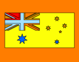 Disegno Australia pitturato su giorgio
