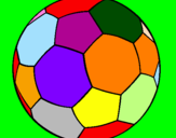 Disegno Pallone da calcio II pitturato su palla adry