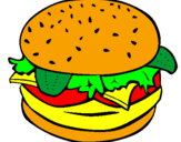 Disegno Hamburger completo  pitturato su DI  GENNARO   GIIADA  7