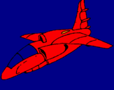 Disegno Nave in fase di atterraggio pitturato su valerio