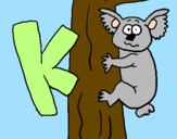Disegno Koala  pitturato su Giada