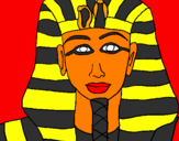 Disegno Tutankamon pitturato su byutiful