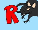 Disegno Ratto pitturato su ryan
