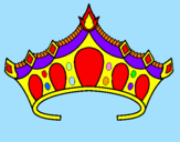 Disegno Tiara pitturato su corona da principessa
