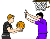 Disegno Giocatore in difesa  pitturato su ke spasso basket <3<3