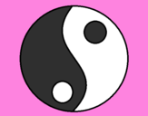 Disegno Yin e yang pitturato su jey:)