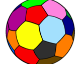 Disegno Pallone da calcio II pitturato su fabio
