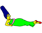 Disegno Marge pitturato su bbbbnnm