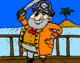 Disegno Pirata a bordo  pitturato su cokki 4ever