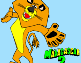 Disegno Madagascar 2 Alex 2 pitturato su Samy