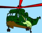Disegno Elicottero di salvataggio  pitturato su Duccio