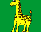 Disegno Giraffa pitturato su lukettino
