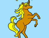 Disegno Unicorno pitturato su DENISE