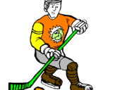 Disegno Giocatore di hockey su ghiaccio pitturato su andrea2007