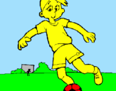 Disegno Giocare a calcio pitturato su simone06