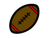 Disegno Pallone da calcio americano II pitturato su erica
