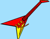 Disegno Chitarra elettrica II pitturato su chitarry elettrc