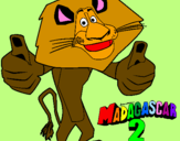 Disegno Madagascar 2 Alex pitturato su yoy