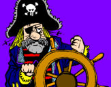 Disegno Capitano dei pirati  pitturato su gio gio disegni