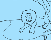 Disegno Il re leone pitturato su FRRRRRRRRRRRRRRRRRR