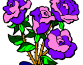Disegno Mazzo di rose  pitturato su xobi