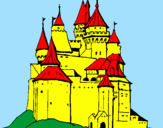 Disegno Castello medievale  pitturato su Manuel