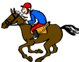 Disegno Corsa di cavalli  pitturato su FILIPPO
