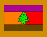 Disegno Libano pitturato su gioele