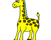 Disegno Giraffa pitturato su sofia