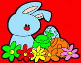 Disegno Coniglietto di Pasqua  pitturato su giuliaefrancesco 