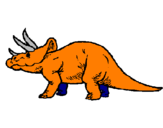 Disegno Triceratops  pitturato su ALESSANDRO